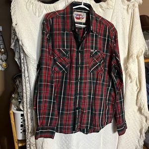 Xxl Plaid Long sleeve Button Down Shirt vintage swag